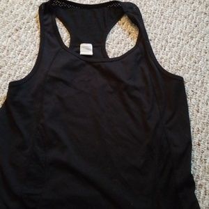 Black workout tank